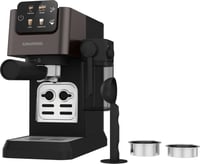 Pákové espresso Grundig KSM 5330 – 1628 W, 15 bar, tmavý nerez, 300 ml nádržka na mlieko, 1,1 l nádržka na vodu, dotykový displej, BrewSense, espresso a cappuccino 1