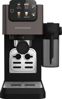 Pákové espresso Grundig KSM 5330 – 1628 W, 15 bar, tmavý nerez, 300 ml nádržka na mlieko, 1,1 l nádržka na vodu, dotykový displej, BrewSense, espresso a cappuccino 3