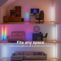 Rohová LED stojacia lampa Grundig – s hudobným režimom a diaľkovým ovládaním – 140 cm – viacfarebná RGB 9
