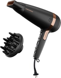 Grundig Naturashine HD 7081 sušilo za kosu 2100W s ionskom funkcijom, uvlačivim kabelom, keramikom, makadamija i kokosovim uljem, crno/ružičasto zlatno 3