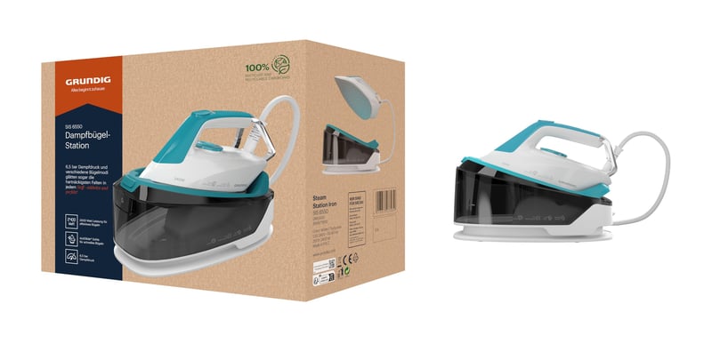Parna postaja GRUNDIG SIS 6550, 2400W, 6,5 bara, 110g/min pare, keramička podnica