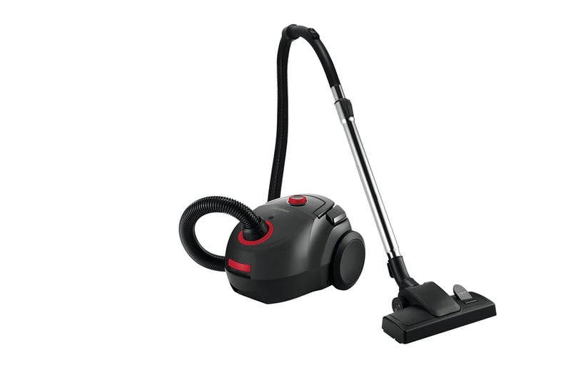 Vreckový vysávač Grundig VCC 3850 A, 800 W, 2,1 l, čierna/červená