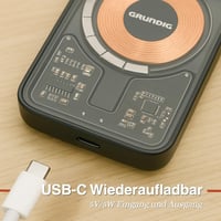 Bezdrôtová powerbanka Grundig 5000 mAh, priehľadná, USB-C, kompatibilná s MagSafe pre iPhone 12 a novšie modely — (stav: pozri 2. obrázok) 11