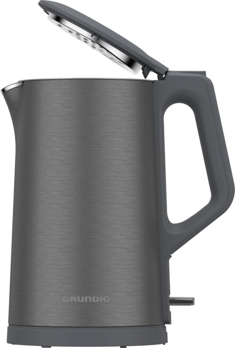 Rýchlovarná kanvica Grundig WK 7340, 1,5 l, nerezová oceľ, dvojplášťová, chladný povrch