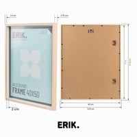 Fotorámik Grupo Erik Alesund 40x50 cm, bukové MDF drevo, nástenný rám na fotky a diplomy, hnedý, bytová dekorácia 6