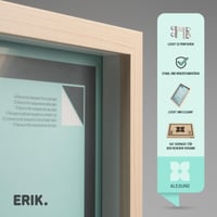 Fotorámik Grupo Erik Alesund 40x50 cm, bukové MDF drevo, nástenný rám na fotky a diplomy, hnedý, bytová dekorácia 3