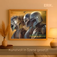 Fotorámik Grupo Erik Alesund 40x50 cm, bukové MDF drevo, nástenný rám na fotky a diplomy, hnedý, bytová dekorácia 4