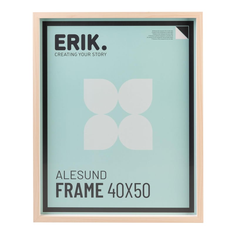 Fotorámik Grupo Erik Alesund 40x50 cm, bukové MDF drevo, nástenný rám na fotky a diplomy, hnedý, bytová dekorácia