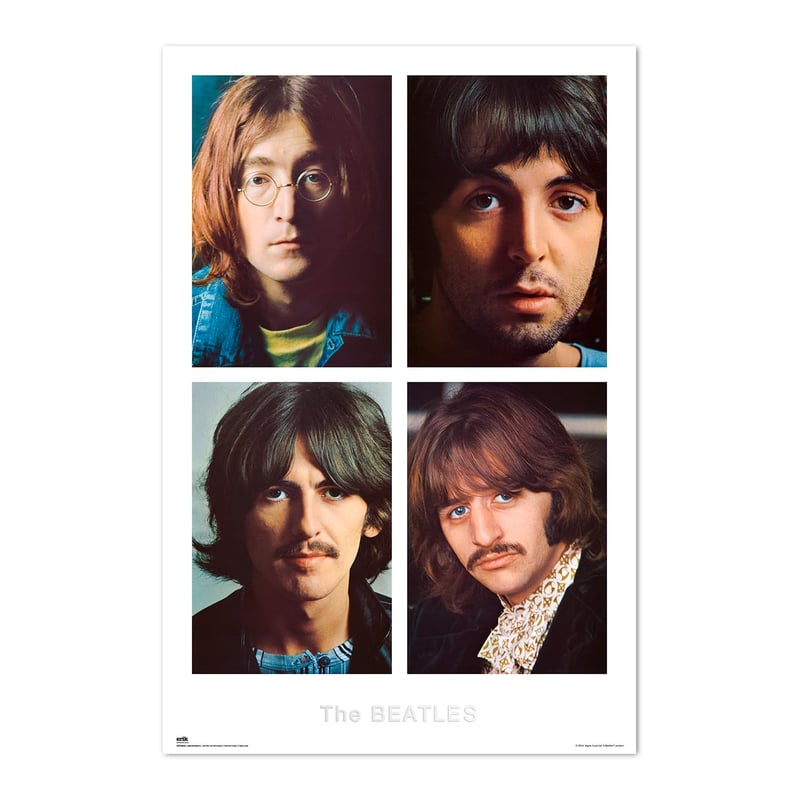 Grupo Erik Beatles White Album poster – Dekoracija za dnevni boravak ili spavaću sobu – 61 x 91 cm – Službeni proizvod za fanove Beatlesa
