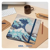 Dosar cu inele A4 Grupo Erik Hokusai Valul din Kanagawa, 2 inele - Mapă școlară cu copertă cartonată 4