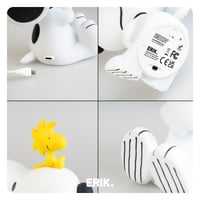 LED lampa Grupo Erik Peanuts Snoopy figúrka – náladové osvetlenie, stolová dekorácia, nočná lampa pre deti aj dospelých – žltá – oficiálna licencia 5