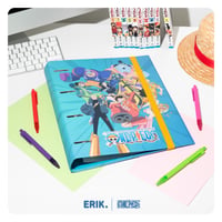 Prémiový šanón so 4 krúžkami Grupo Erik One Piece formátu A4 – Luffy a – Zadná strana je lepkavá a pokrčená (stav: pozri 2. obrázok) 5