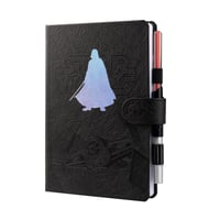 Caiet A5 cu puncte Grupo Erik Star Wars Darth Vader și pix sabie laser - negru 1