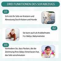 Husă de canapea din chenille GRUYWC, protecție antiderapantă pentru canapea, pentru câini și pisici, 1/2/3/4 locuri, pentru canapea de colț în formă de U și L 4