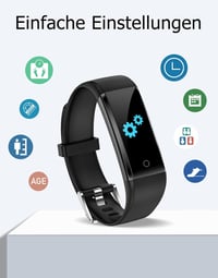 GRV Lépésszámláló Óra Vízálló Fitness Tracker Kalória Alvásmonitor Férfi Női - Black 5