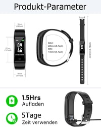 GRV Lépésszámláló Óra Vízálló Fitness Tracker Kalória Alvásmonitor Férfi Női - Black 8