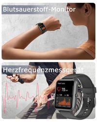 Unisex inteligentné hodinky GRV s funkciou telefonovania, meračom tepu, SpO2, krokomerom, monitorom spánku, viacerými športovými režimami, pre iOS a Android 4