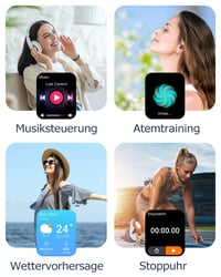 Unisex inteligentné hodinky GRV s funkciou telefonovania, meračom tepu, SpO2, krokomerom, monitorom spánku, viacerými športovými režimami, pre iOS a Android 7