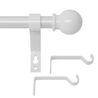 Galerie perdea GSBLUNIE alb mat, 68-157 cm, set metalic cu montare pe perete, diametru 16 mm, lungime 1,5 m, rezistentă la intemperii pentru exterior 1