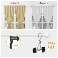 Galerie perdea GSBLUNIE alb mat, 68-157 cm, set metalic cu montare pe perete, diametru 16 mm, lungime 1,5 m, rezistentă la intemperii pentru exterior 3