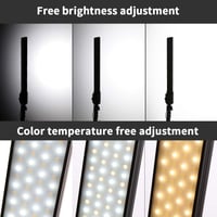 GSKAIWEN 2 db dimmelhető LED videólámpa készlet állvánnyal és hordtáskával, 376 LED, 3200-5500K, CRI 96 felett, kamera YouTube fotó 2