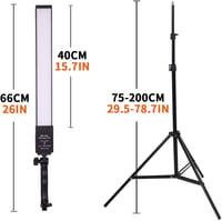 GSKAIWEN 2 db dimmelhető LED videólámpa készlet állvánnyal és hordtáskával, 376 LED, 3200-5500K, CRI 96 felett, kamera YouTube fotó 4