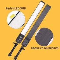 Set de iluminat studio LED reglabil GSKAIWEN 24W, 3200K-5500K, cu intensitate reglabilă, trepied și geantă de transport, pentru cameră video, portrete și transmisiuni live 5