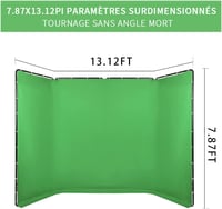 GSKAIWEN Hordozható Zöld Háttér Fotózáshoz és Videózáshoz - 4x2,4m Stúdió Greenscreen Szett Hordtáskával és Rögzítőelemekkel 2