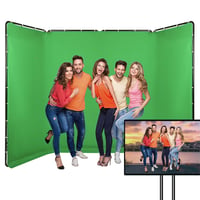 GSKAIWEN Veliko Zeleno Pozadinsko Platno sa Stalkom - 4x2,4m Prijenosna Foto i Video Pozadina za Studijsko Snimanje, Streaming Uživo, Chroma Key 2