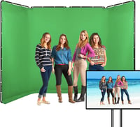 GSKAIWEN Zöld Háttér Állvánnyal Videó Fotózáshoz Streaming Stúdióhoz 1