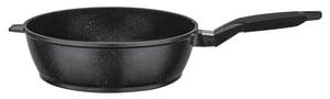 Tigaie GSW 457286 Titanium Granit FerroTherm, 28 cm, strat antiaderent din granit, bază din fontă, negru