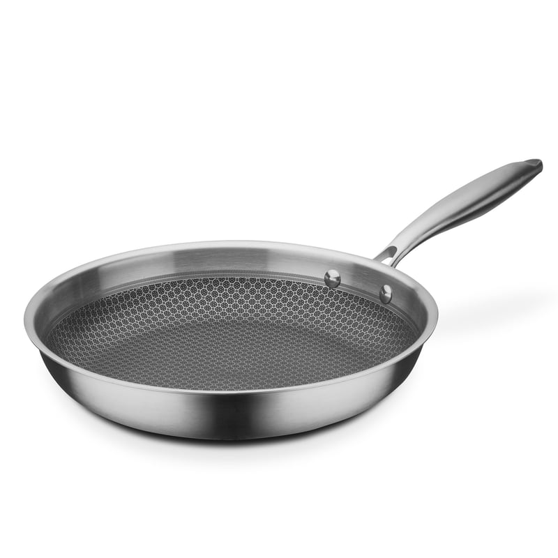 Tigaie GSW Inoxxa Black cu structură tip fagure, diametru 28 cm, strat antiaderent, pentru plită cu inducție