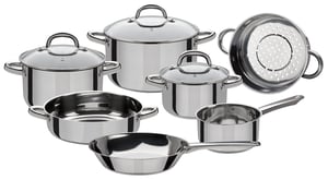 GSW Montreal set posuđa od nehrđajućeg čelika, 10 dijelova, srebrni, 24 cm - 990097 set posuđa