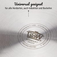 GSW Montreal rozsdamentes zöldségfőző edény üvegfedővel 20cm 5L - 34 x 21,5 x 17,5 cm 5