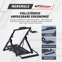 GT OMEGA APEX Versenykerékpár Állvány Logitech G923 G29 G920 Thrustmaster Kompatibilis 5