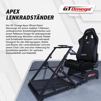 GT OMEGA APEX Versenykerékpár Állvány Logitech G923 G29 G920 Thrustmaster Kompatibilis 8