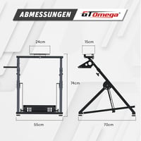 GT OMEGA APEX Versenykerékpár Állvány Logitech G923 G29 G920 Thrustmaster Kompatibilis 3
