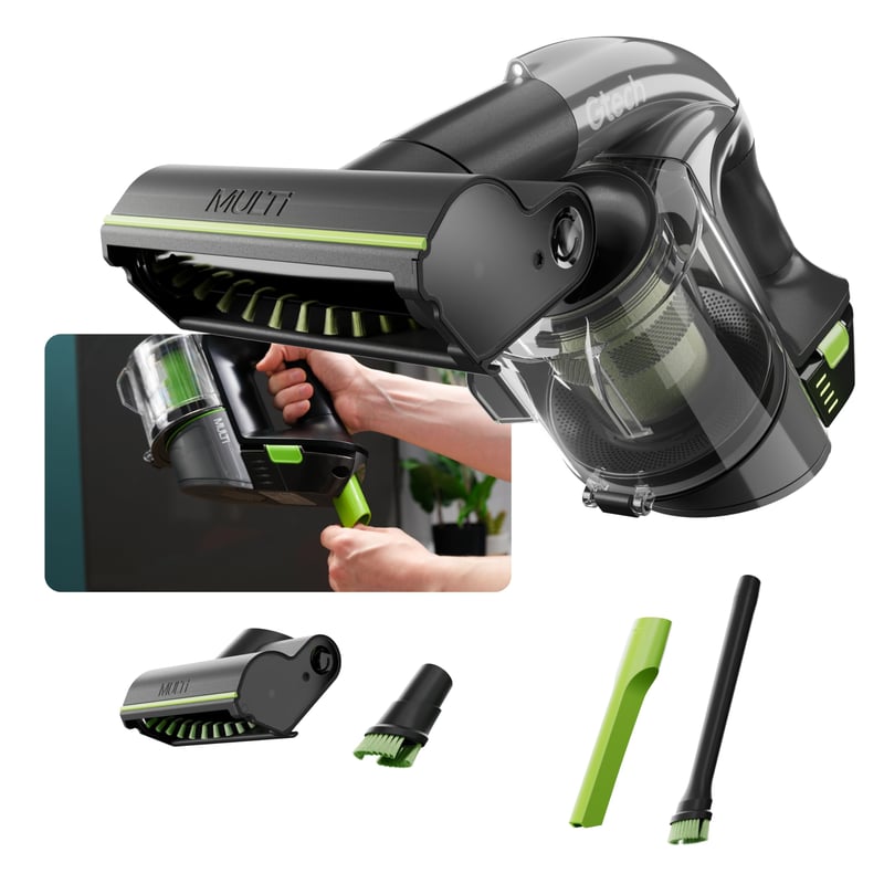 Gtech Multi MK2 Kézi Porszívó, 22 V, Akkumulátoros, Vezeték Nélküli, Szürke/Zöld/Fekete