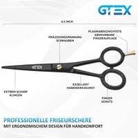 GTEX Profi Fodrász Olló 6,5 Inch Hajvágó Olló Éles Precíz Vágáshoz Uniszex 3