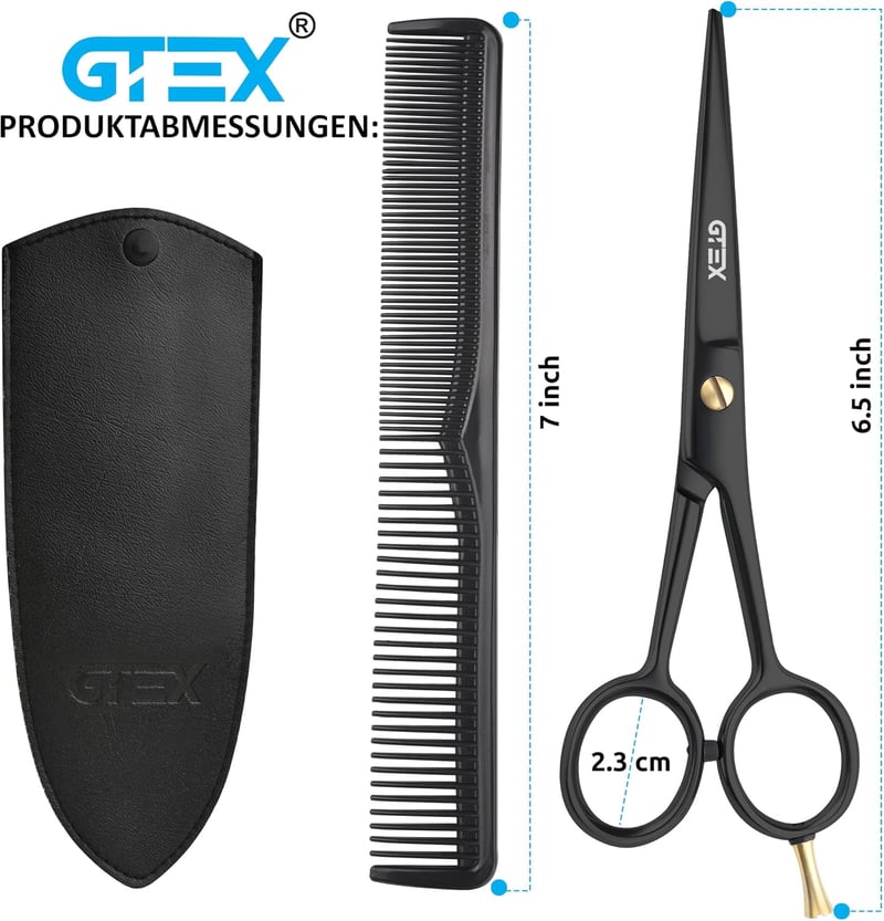 GTEX Profi Fodrász Olló 6,5 Inch Hajvágó Olló Éles Precíz Vágáshoz Uniszex