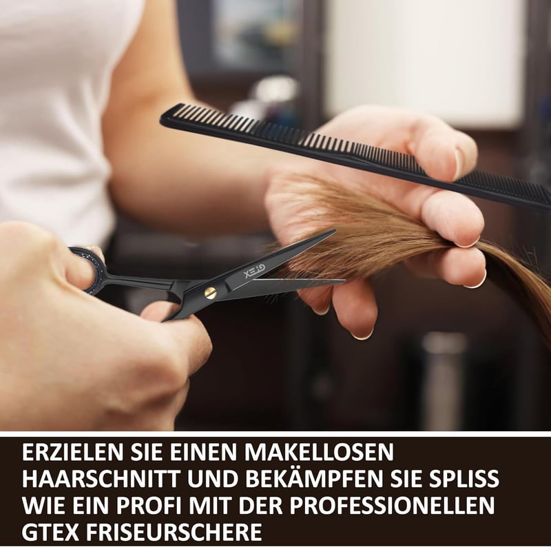 GTEX Profi Fodrász Olló 6,5 Inch Hajvágó Olló Éles Precíz Vágáshoz Uniszex