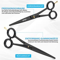 GTEX Profi Fodrász Olló 6,5 Inch Hajvágó Olló Éles Precíz Vágáshoz Uniszex 4