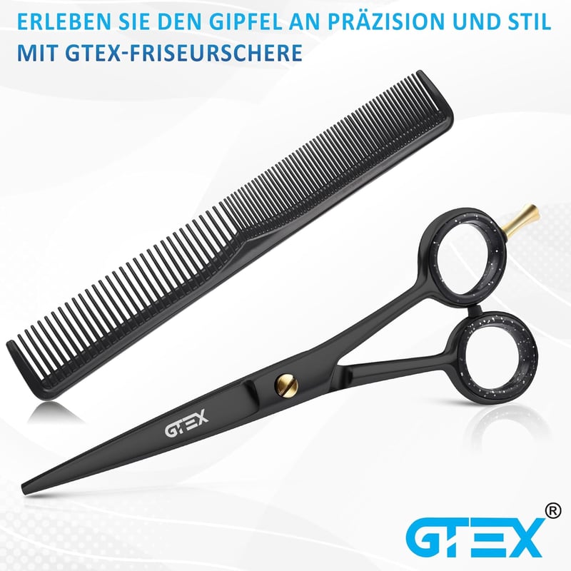 GTEX Profi Fodrász Olló 6,5 Inch Hajvágó Olló Éles Precíz Vágáshoz Uniszex
