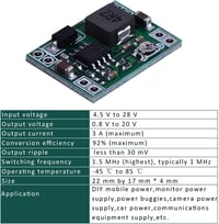 GTIWUNG 10db MP1584EN DC-DC 3A Step-Down Konverter 24V-12V-9V-5V Arduino 3