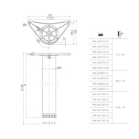 GTV Nohy na stôl v odtieni nehrdzavejúcej ocele, strieborné, 60x1100 mm, nábytkové nohy k stolu, leštené kovové podnože 2