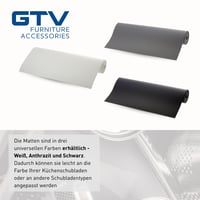GTV Protišmyková podložka do zásuvky 48 x 200 cm, podložka do kuchynskej linky a chladničky, plastová vložka do zásuvky s výstupkami, 1 rolka 10