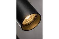 Závesné svietidlo GTV TRESOS II, čierne, 3 objímky GU10 LED, pre škandinávske a moderné interiéry, s nastaviteľnou dĺžkou kábla, hliník, IP20, max. 3x20W 5