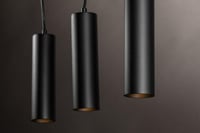 Závesné svietidlo GTV TRESOS II, čierne, 3 objímky GU10 LED, pre škandinávske a moderné interiéry, s nastaviteľnou dĺžkou kábla, hliník, IP20, max. 3x20W 2