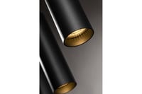 Závesné svietidlo GTV TRESOS II, čierne, 3 objímky GU10 LED, pre škandinávske a moderné interiéry, s nastaviteľnou dĺžkou kábla, hliník, IP20, max. 3x20W 4