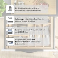 GTV podne vodilice za ladice sa sustavom mekog zatvaranja (Soft Close), samouvlačeće, potpuno izvlačenje, 450 mm, nosivost 35 kg, 1 par, srebrne 3